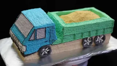 торт машинка Камаз | торт на заказ - YouTube