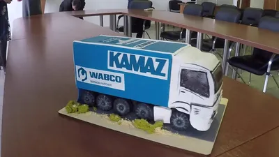 Процесс создания торта в виде машины КАМАЗ! - YouTube