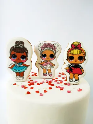 Украшение для торта куклы LOL, пряник на палочке, фигурки на торт, топпер  на торт, пряник имбирный Романовские радости 35044244 купить в  интернет-магазине Wildberries