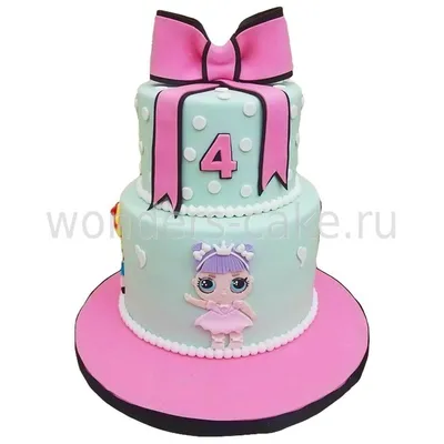 Торт кукла Лол для девочки 4 года на заказ по цене 1050 руб./кг в  кондитерской Wonders | с доставкой в Москве