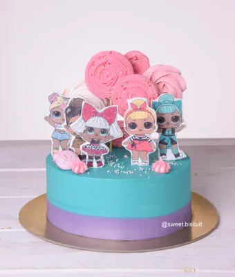 Торт с куклами ЛОЛ / LOL cake | Идеи кексов, Тематические торты, Размеры  торта