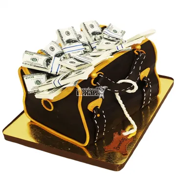 3D торт сумка с деньгами №7410 купить по выгодной цене с доставкой по  Москве. Интернет-магазин Московский Пекарь