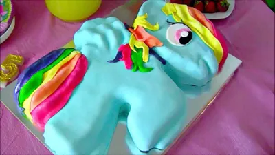 Торт пони Радуга Дэш ☆ My little Pony Rainbow Dash cake - YouTube