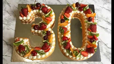 ТОРТ ЦИФРА НА 30 ЛЕТ!!! / Торт на День Рождения / Праздничный Торт /  Birthday Cake - YouTube