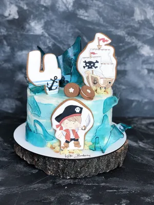 Пиратский Торт #пираты #детскийторт #тортдлямальчика | Пиратские торты,  Тематические торты, Детский торт
