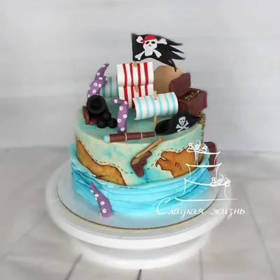 Детский торт на пиратскую тему watch online