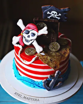 Торт на пиратскую тему фото