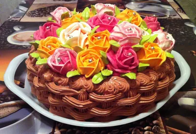 Торт на 8 марта Корзина цветов – видео - Эксклюзивные тортики