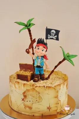 Торты без мастики | Пиратские торты, Торт на тему пиратов, День рождения  мальчики