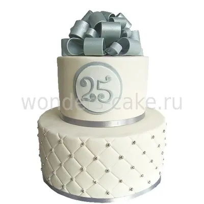Торт на серебряную свадьбу на заказ по цене 1050 руб./кг в кондитерской  Wonders | с доставкой в Москве