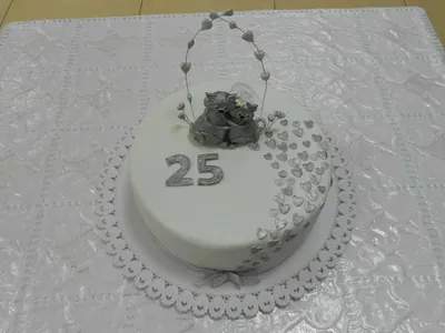 Торт на серебряную свадьбу родителям - 66 фото