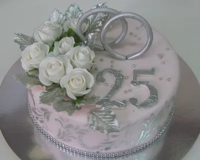Торт на 25 лет свадьбы - 77 фото