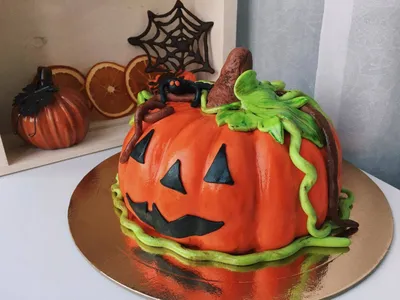 Тыква-торт. Halloween придет | Пикабу