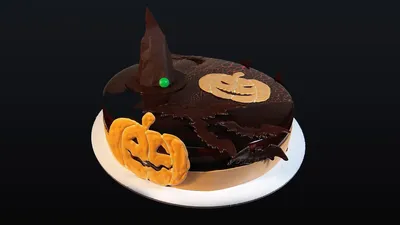 Заказать, купить торт на Хэллоуин без мастики на заказ в Москве с доставкой
