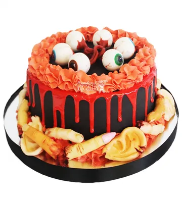 Торт на хэллоуин №11281 купить по выгодной цене с доставкой по Москве.  Интернет-магазин Московский Пекарь