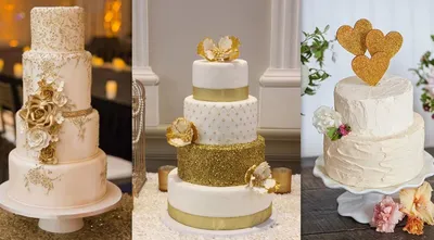 Торт на золотую свадьбу: особенности выбора оформления и его варианты  украшения
