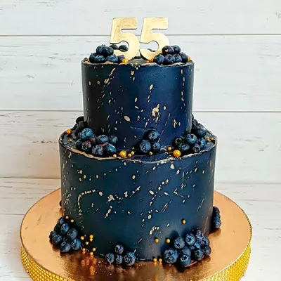 Торт на день рождения 55 лет купить на заказ в Москве недорого с доставкой