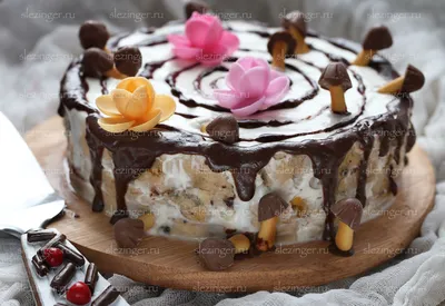 Полезный детский торт \"Трухлявый пень\" ко Дню рождения - рецепт из рубрики  «Рецепты блюд для детей, Рецепты десертов»