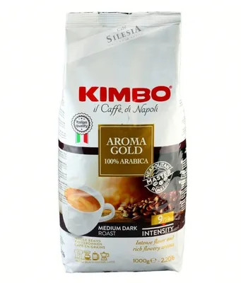 Кофе в зернах Kimbo Aroma Gold 100% Арабика, 1 кг | Купить, цена в Market IT