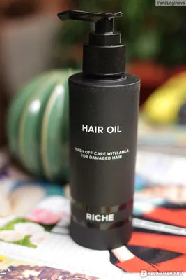 Масло для волос Riche Hair Oil Amla - «Смываемое масло для волос Riche Hair  Oil с амлой, миндалем, кокосом и многими другими компонентами, которое  улучшает качество волос уже после первого применения» | отзывы