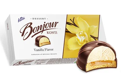 Десерт Bonjour KONTI ваниль — «КОНТИ» — Кондитерская компания