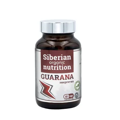Растительный энергетик Guarana, Siberian Organic Nutrition, 60 кап. |  яморошка.рф