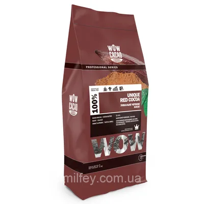 Какао-порошок красный алкализированный WOW Cacao Уникальное красное 22-24%  1 кг: продажа, цена в Одессе. Какао от \"Milfey.com.ua Интернет-Магазин\" -  1101228286