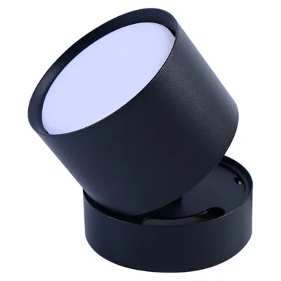 Светильник накладной поворотный De Fran Квини 1х15 Вт GX53 черный купить  недорого в интернет магазине осветительных товаров Бауцентр