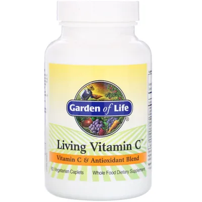 Garden of Life, Living Vitamin C, 60 растительных капсул