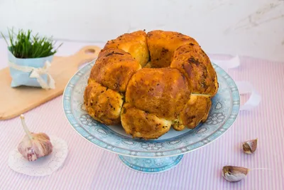 Обезьяний хлеб\" с сыром и чесноком пошаговый рецепт с фото
