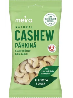 Орех кешью Meira Cashew pähkinä 70г из Финляндии купить в СПб и Москве.