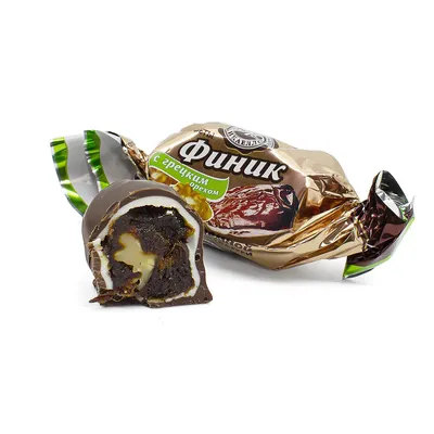 Купить Конфеты Финик в шоколаде с грецким орехом с доставкой по Москве и  области