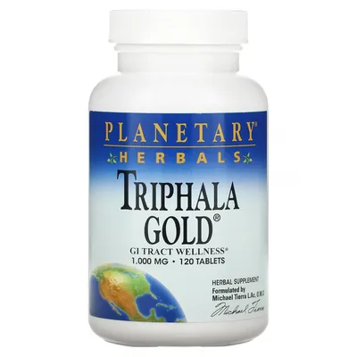 Planetary Herbals, Triphala Gold, здоровье желудочно-кишечного тракта,  1,000 мг, 120 таблеток c доставкой с iHerb.com