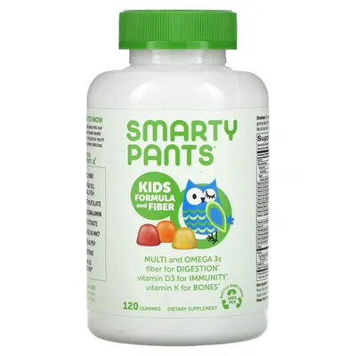 SmartyPants, формула для детей с клетчаткой, со вкусом клубники и банана,  апельсина и лимона, 120 жевательных конфет c доставкой с iHerb.com