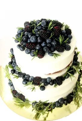 свадебный торт с ежевикой и голубикой, торт с ягодами, красивые торты с  ягодами, украшение торта ежевикой, украсить торт ягодами, Свадебный торт  Москва