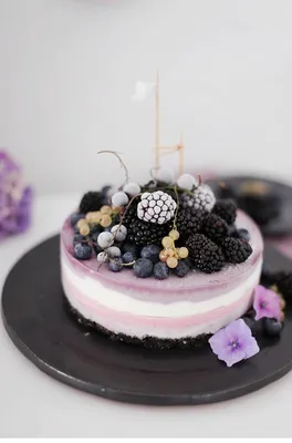 торт с ежевикой, черничный чизкейк, торт с ягодами, ежевичный торт, торт  черничный - The-wedding.ru