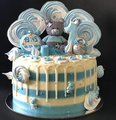 Торт с мишкой тедди | Baby shower cakes for boys, Baby boy cookies, Cake