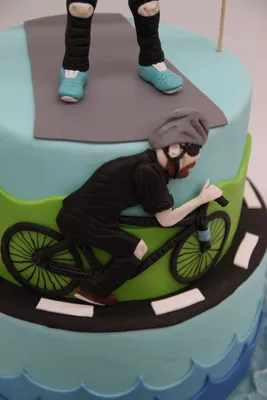 Торт для велосипедиста - подарок спортсмену на день рождения - Торты на  заказ Киев, Кондитерская с многолетним опытом Cupcake