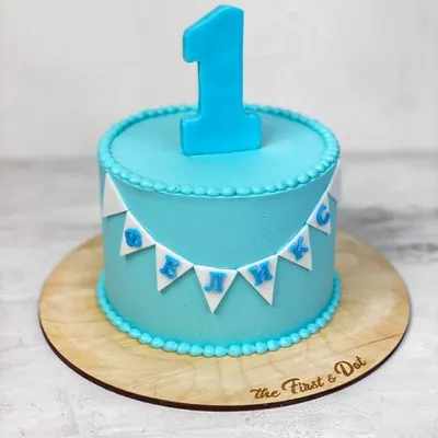 Торт на первый день рождения, торт на годик 💙, Кондитерские и пекарни в  Москве, купить по цене 5500 руб, Детские торты в Tfd_cake с доставкой |  Flowwow