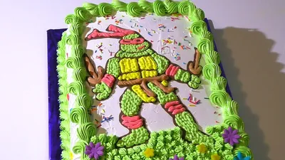 Торт ЧЕРЕПАШКА НИНДЗЯ Кремовые торты для детей Cake Ninja Turtles - YouTube