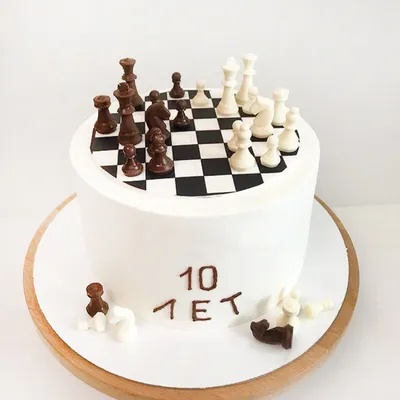 Торт шахматы на 11 лет купить на заказ в Москве с доставкой