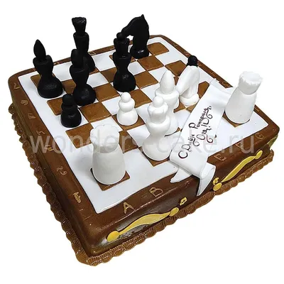 Торт шахматы №1245 по цене: 3000.00 руб в Москве | Lv-Cake.ru