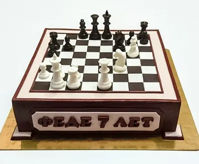 Купить Торт квадратный шахматный на заказ недорого в Москве с доставкой