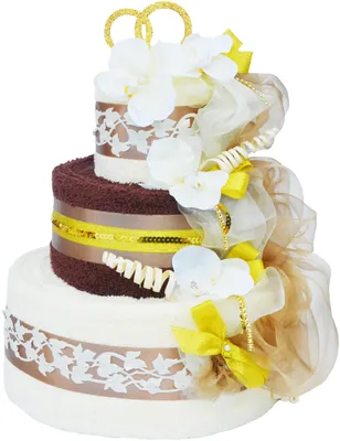 Гигантский торт с 6 полотенцами подарок на годовщину свадьбы - docom.com.ua