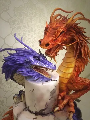 Торт Китайский дракон | Dragon cakes, Fantasy cake, Painted wedding cake