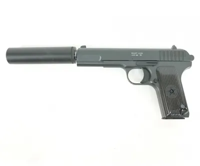 Пистолет Тульский Токарева ТТ с глушителем — Детский оружейный магазин