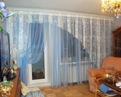 Тюль для гостиной с балконной дверью - 58 фото