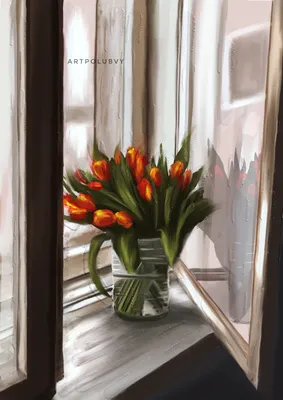 Tulips on the window / Тюльпаны на окне / Автор: Larissa