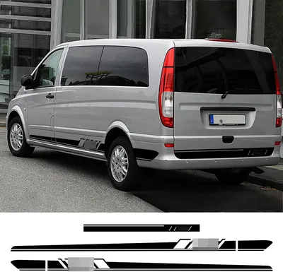 Набор из 3 автомобильных наклеек для Mercedes Benz Vito V Class Viano W638 W639 W447 Marco Polo EQV Camper Van Виниловые наклейки Тюнинг Аксессуары : Amazon.co.uk: Automotive