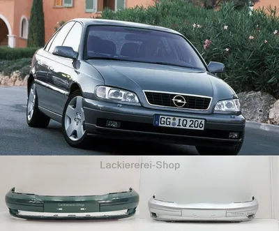 STOßSTANGE VORNE LACKIERT IN WUNSCHFARBE NEU für Opel Omega B Facelift  1999-2003 mit SRA – lackiererei-shop.de